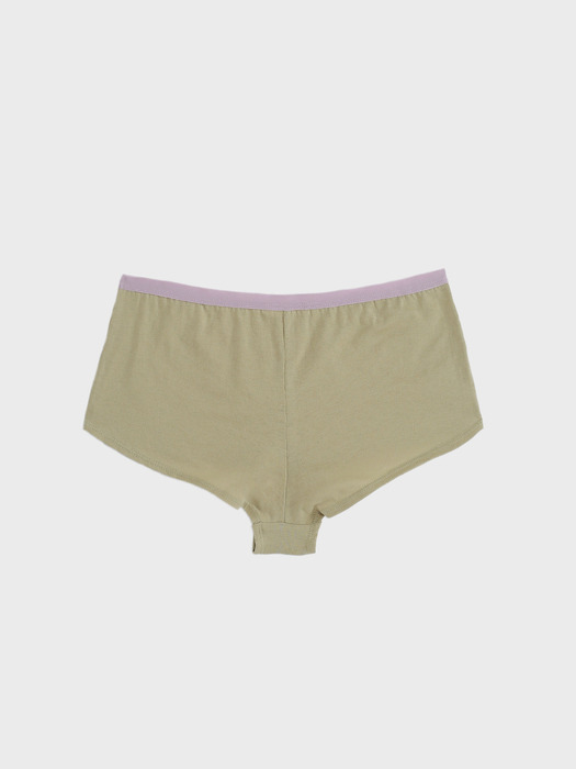 ROMY COTTON BOYSHORTS - OLIVE