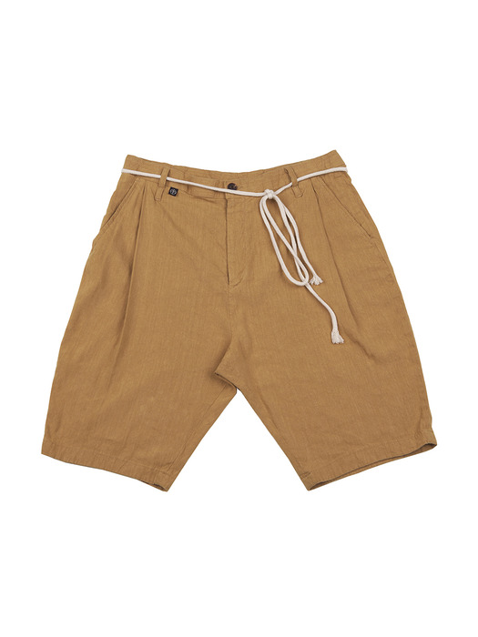 VSP-106 Wide Linen Half Rope Pants (Brown)