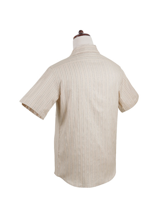 Country open collar Shirts (Beige)