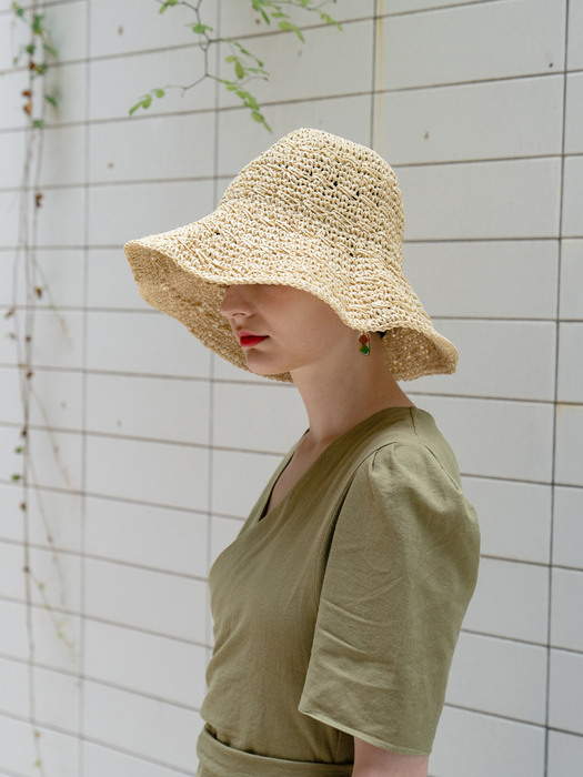 Bievres Raffia Hat (2color)
