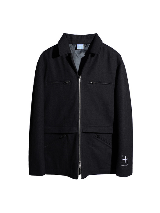 CENTREALE Detachable Wool Coat/Jacket