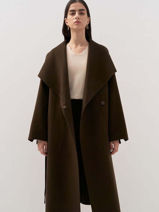 CASHMERE WIDE COLLAR COAT [HAND MADE] 2COLOR