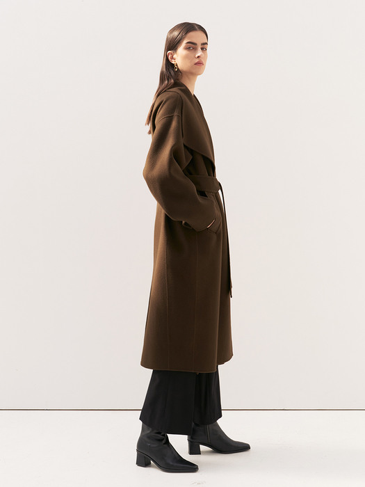 CASHMERE WIDE COLLAR COAT [HAND MADE] 2COLOR