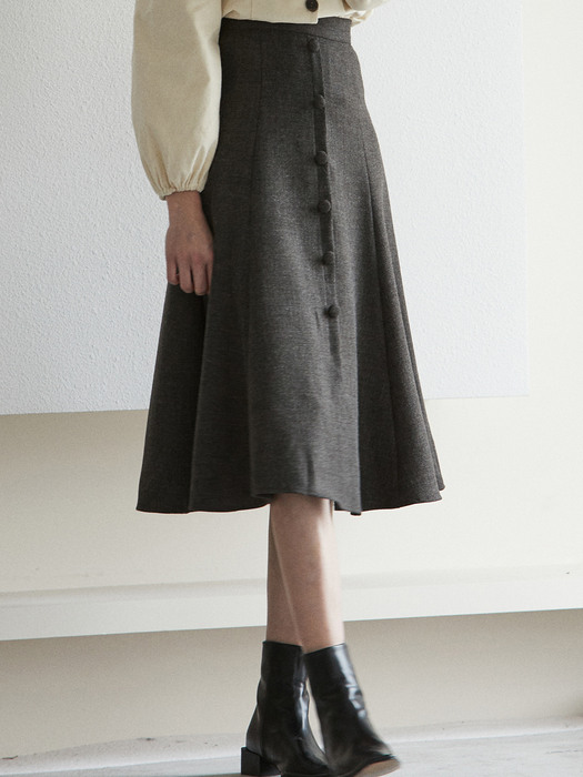 [By Joorti] J556 flared skirt (charcoal)