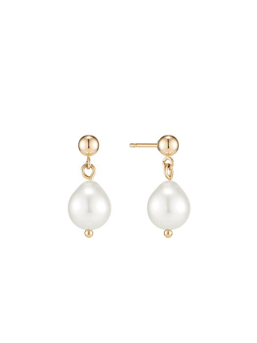 [14K Gold filled] Simple pearl drop earring_EC1670