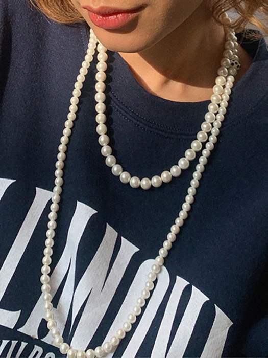 Mushroom Pearl Long Necklace