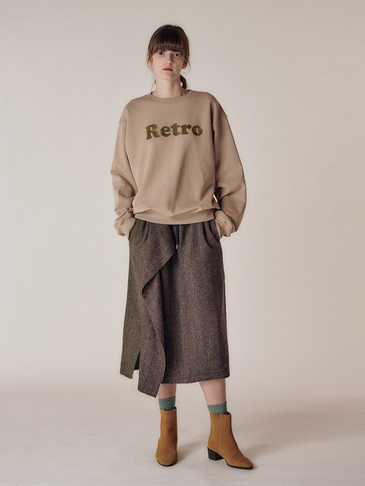 Retro sweat shirts_Beige