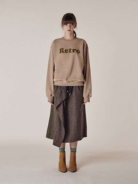 Retro sweat shirts_Beige