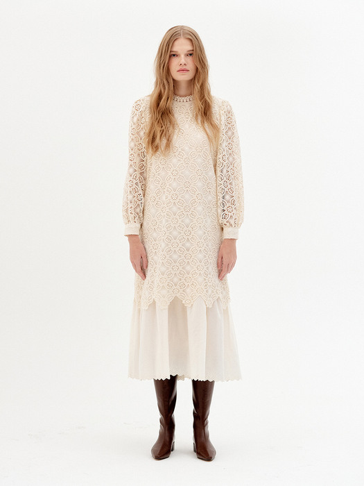 IN THE SEOUL LACE DRESS (BEIGE)