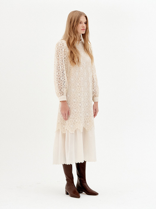 IN THE SEOUL LACE DRESS (BEIGE)