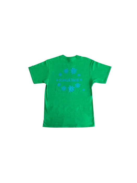 FLOWER POWER TEE - GREEN