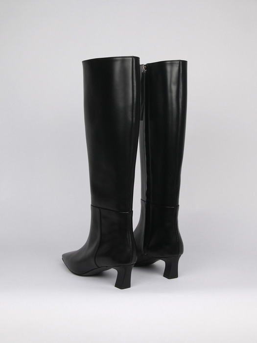 Ava Long Boots Leather Black