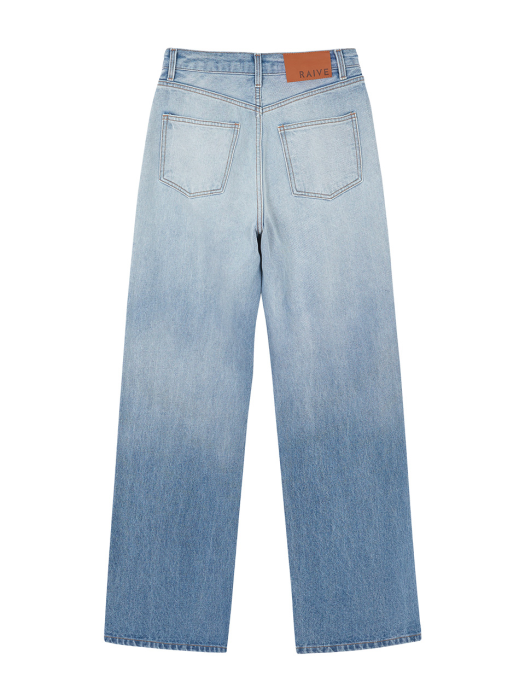 Gradation Coloring Straight Jeans in Blue VJ1ML034-22