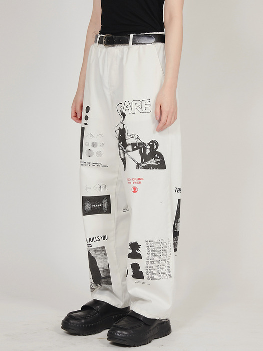 Season Artwork Pants - Off White (FU-220)