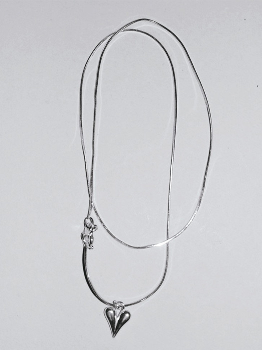 [단독][silver925] silky heart necklace