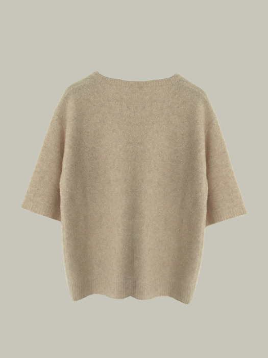 Cashmere Half Sleeved Knit_Oatmeal