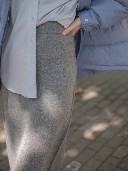 ALI plain knit skirt_grey
