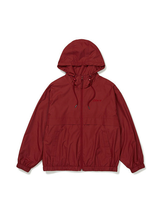 Hooded Windbreaker (Burgundy)