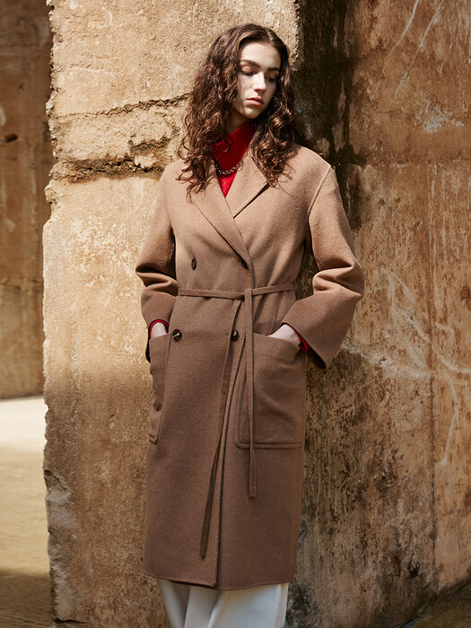 THIN BELTED CASHMERE DOUBLE COAT_CAMEL_U1W0H801/80