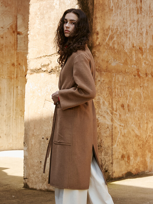 THIN BELTED CASHMERE DOUBLE COAT_CAMEL_U1W0H801/80