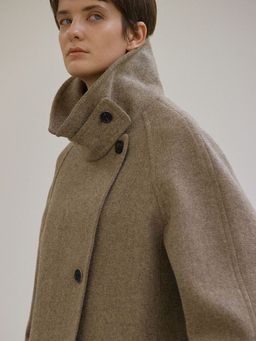Double cropped coat (beige)