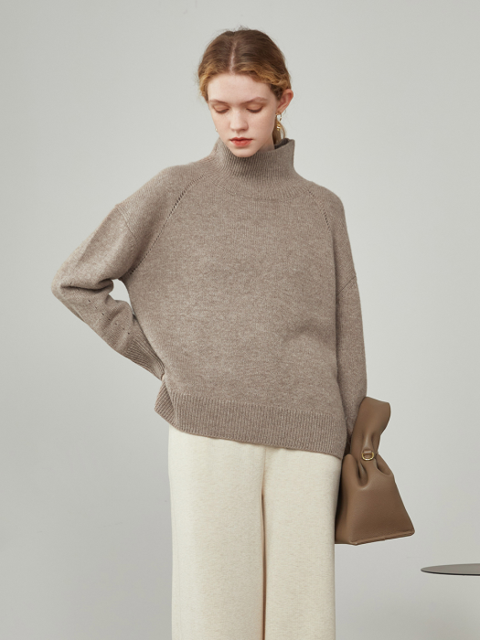 Mohair-wool turtleneck sweater