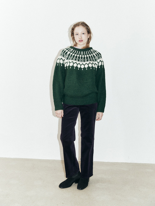 VTG Punch Card Sweater (GREEN)