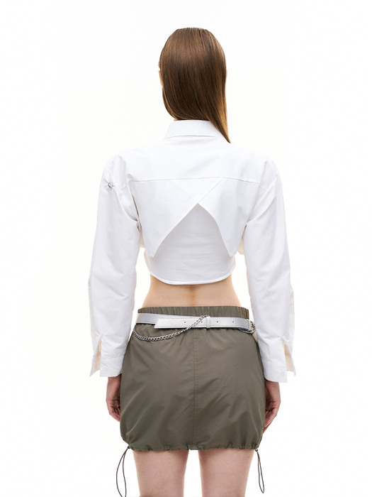 Back-open Shirt White