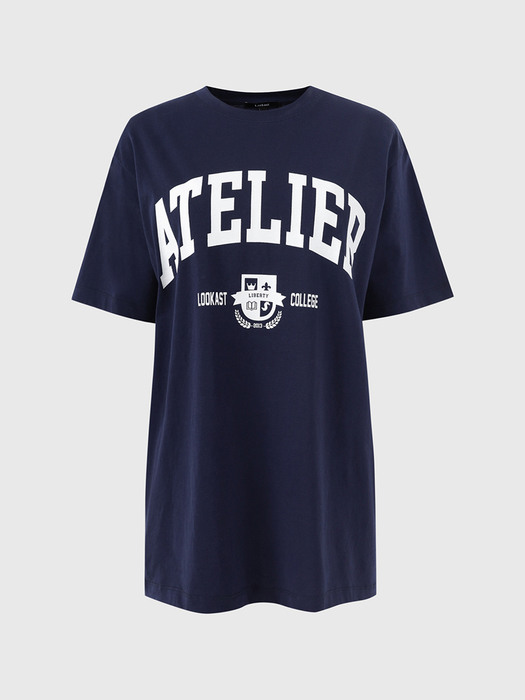 네이비 아틀리에 컬리지 티셔츠 / NAVY ATELIER COLLEGE TSHIRT
