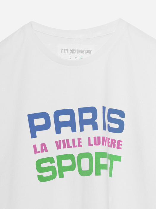 PARIS SPORT T-SHIRT_WHITE/COBALT