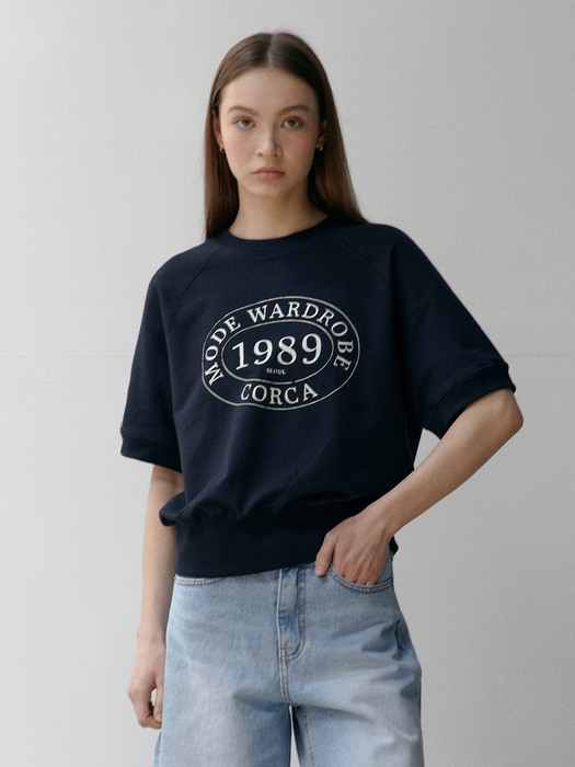 Authentic logo Half Sweat-shirts _ Navy