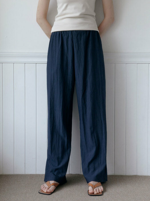 Nylon Banding Pants (Navy)