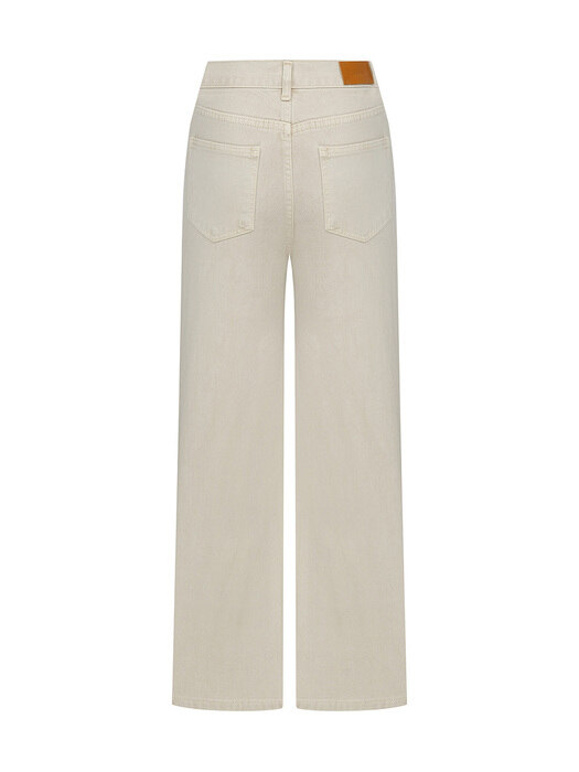 [단독]Beige Wide Denim Pants