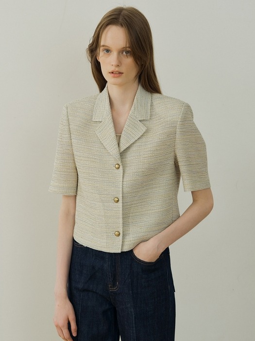 summer tweed jacket (light beige)