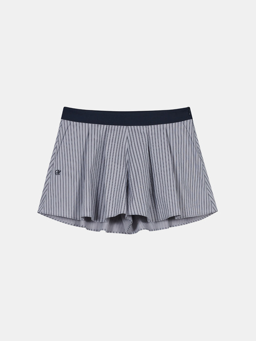 daddy stripe skirt pants (grey)