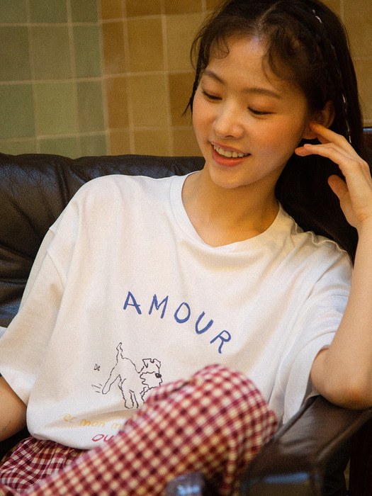 Amour Ami T-shirts_white