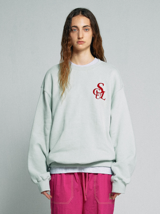 Flocking Symbol Logo Sweatshirt Mint