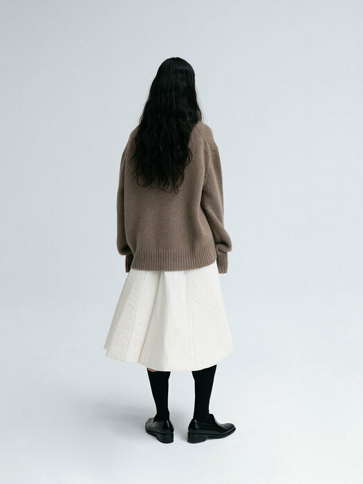 Padded Flare Skirt / Ivory