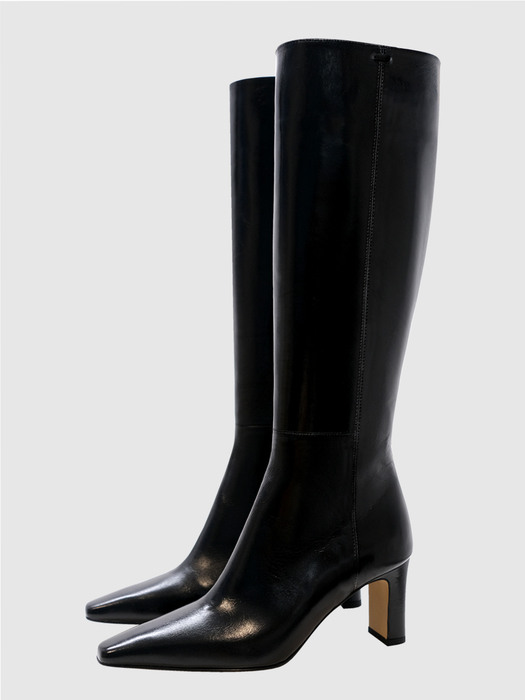 Crack long boots(Black)