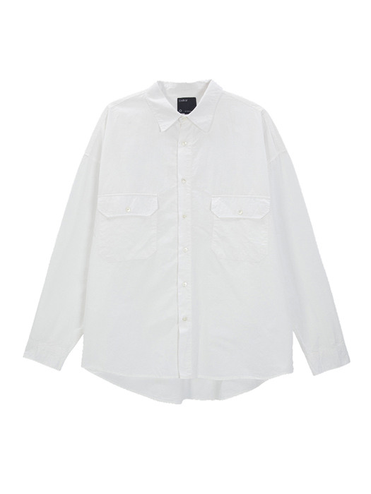 Garment dyeing classic shirt (white)