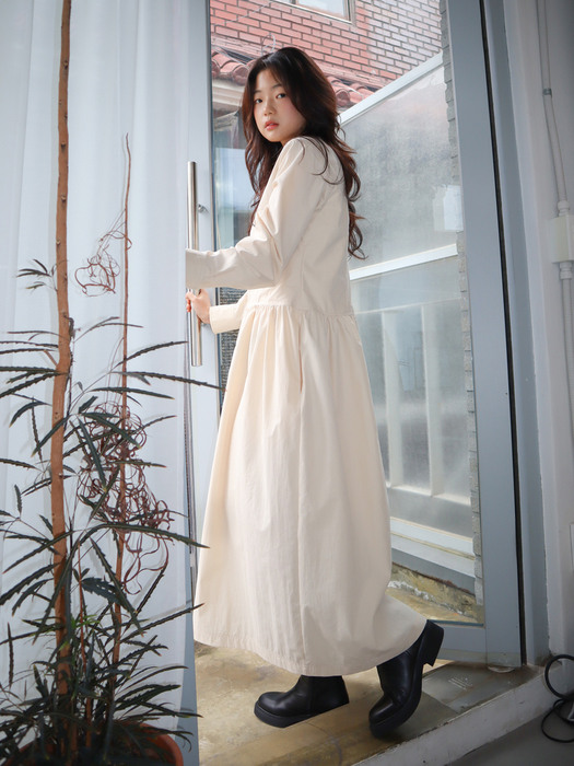 OSU Anita Long Sleeve Dress, cream