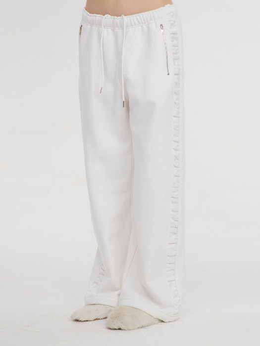 G_SIDE POINT SWEATPANTS / WHITE