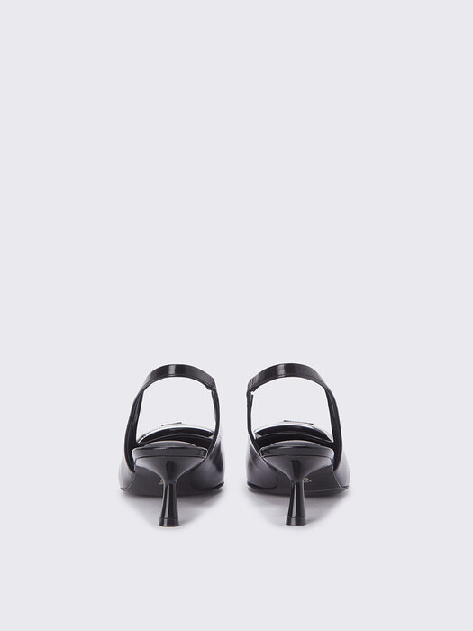 Polygon open slingback(black)_DG2DS23005BLK