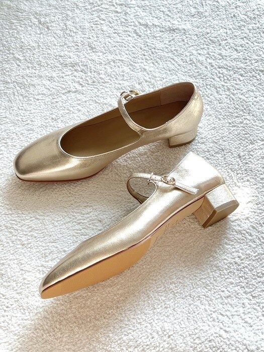 Jules Mary Jane Pumps - Champagne Gold