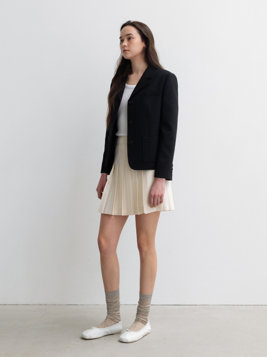 Mini Pleats Skirt Ivory (JWSK3E902IV)
