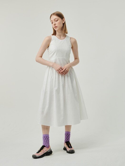 FLOWER YORK DRESS / WHITE