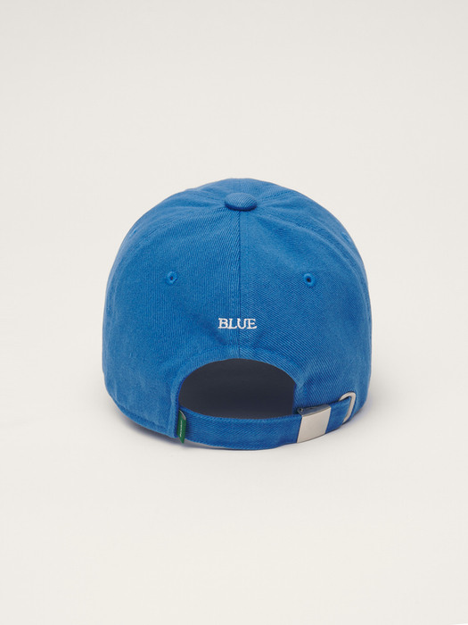 Washing Lettering Ball Cap (Blue)