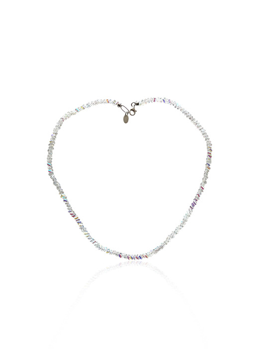 white crystal necklace (Silver 925)