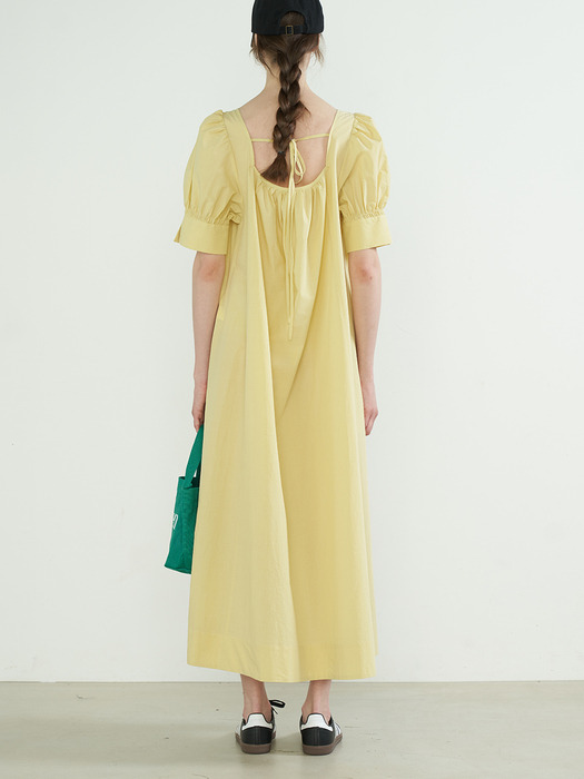 [단독] Macaron Long One-piece - Yellow