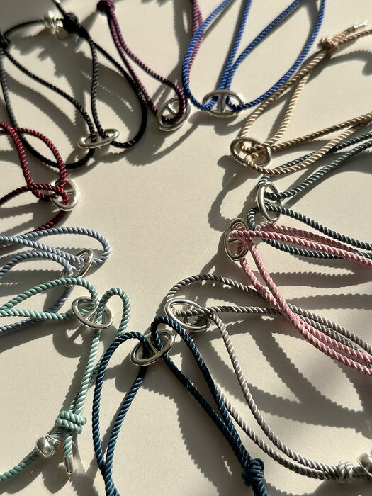 [925silver] Rope string bracelet (11color/ hand made)